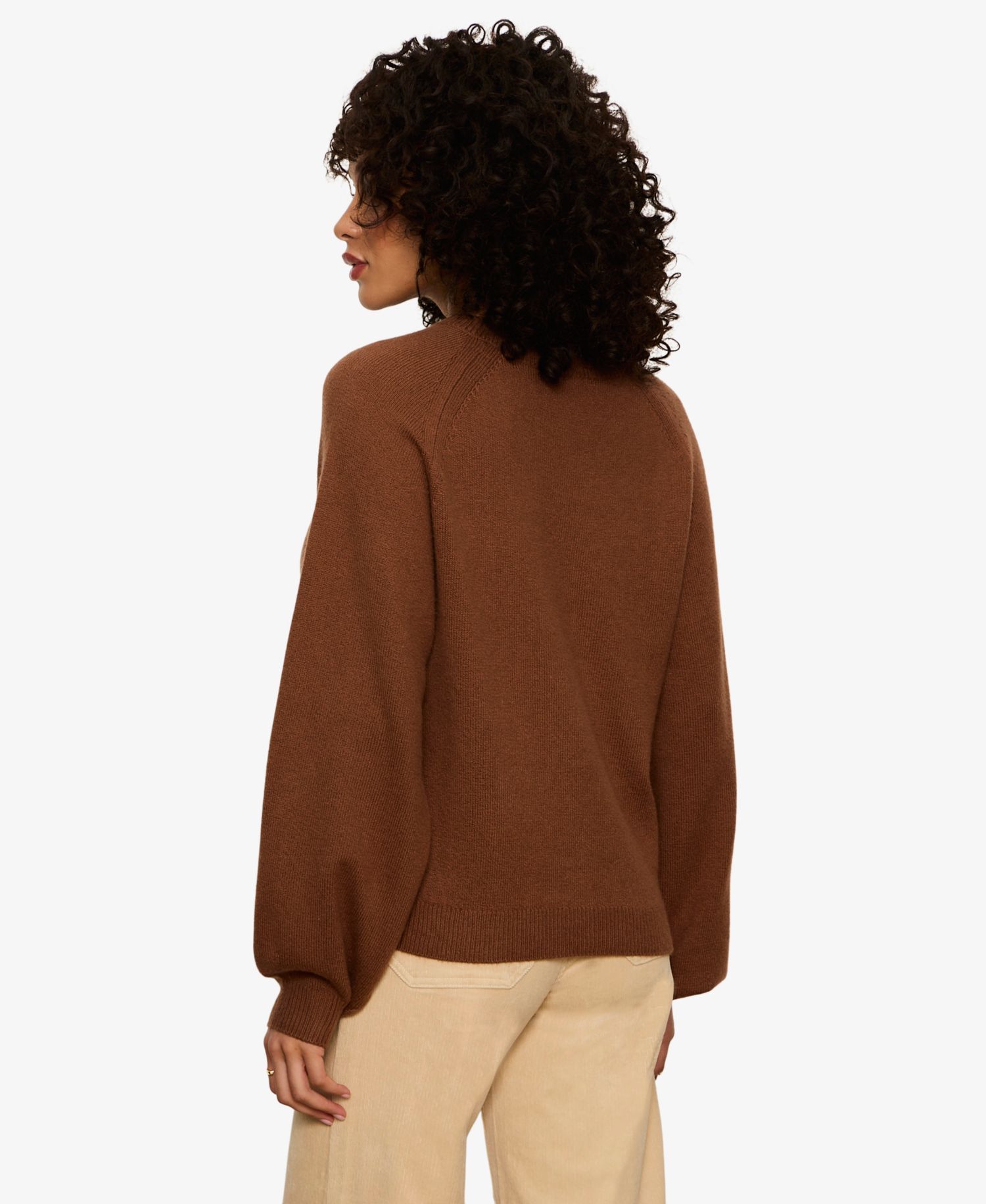 Women's Soft Popover Crewneck Long-Sleeve Sweater