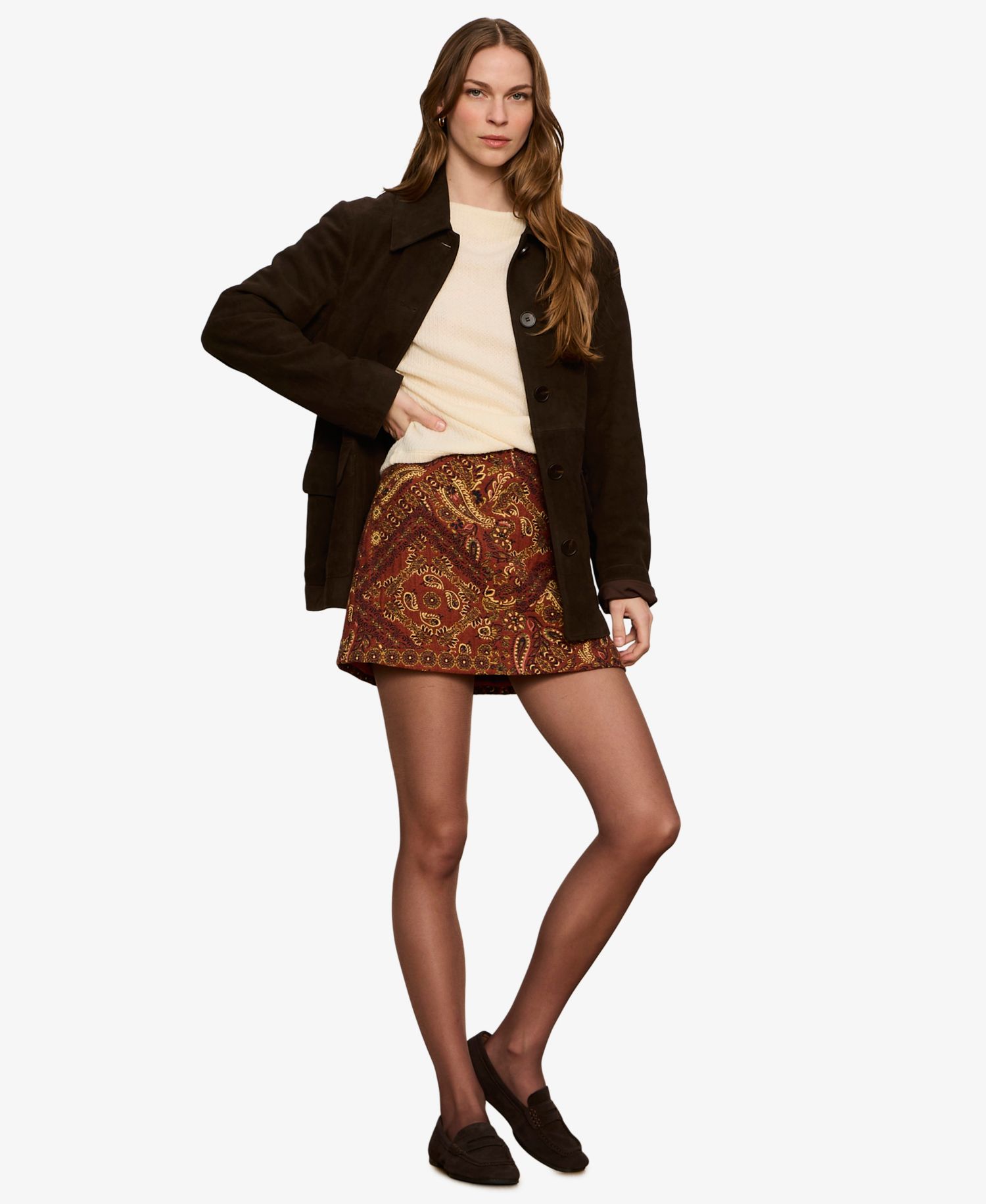 Women's Heirloom A-Line Mini Tapestry Jacquard Skirt