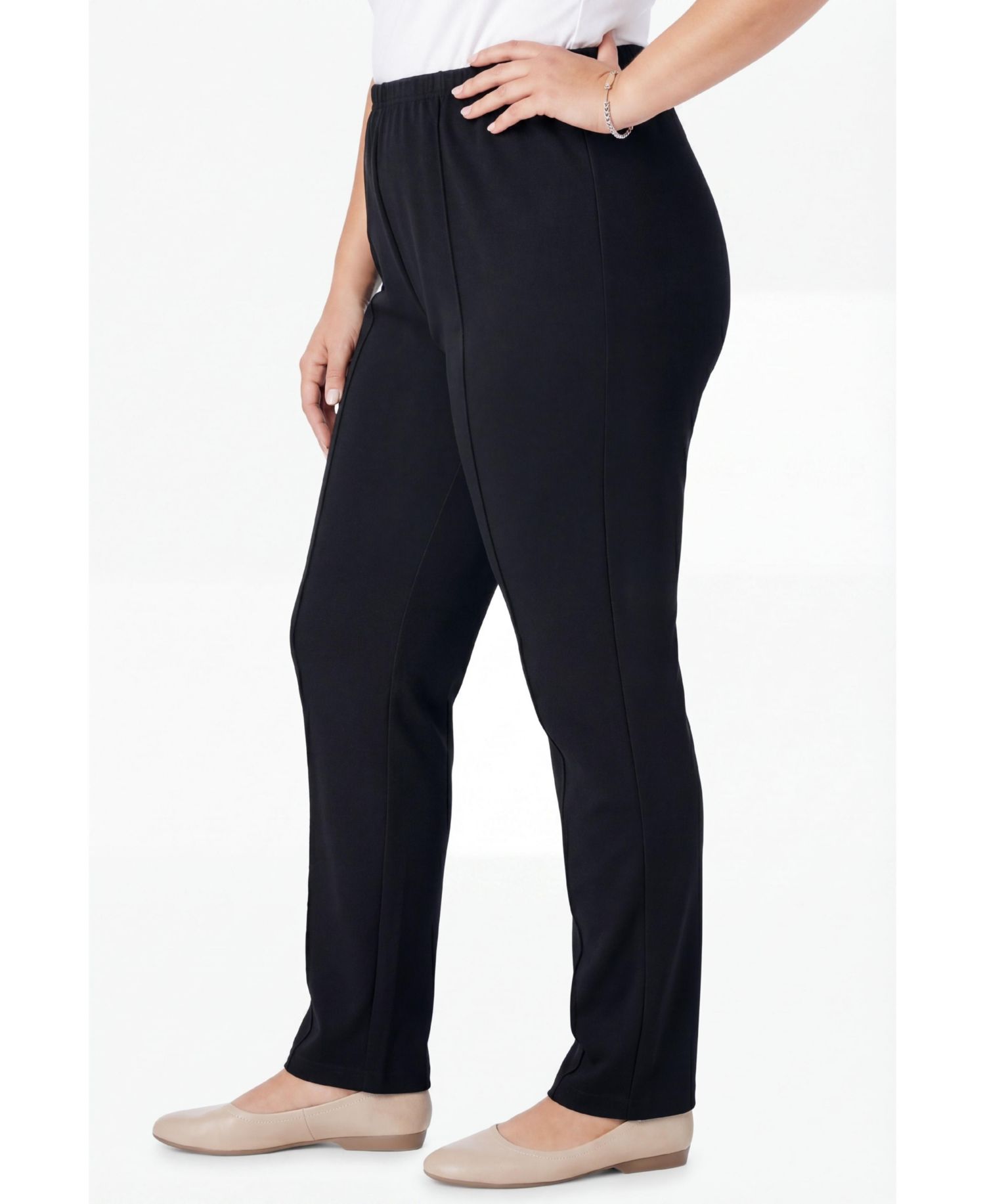 Women's Within Tall Knit Hassle-Free Pull-On Elastic-Waist Pants