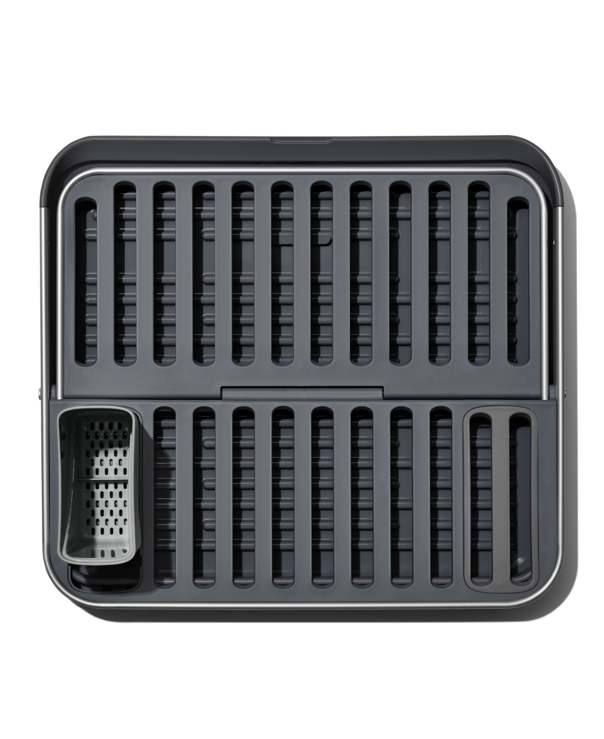 Oxo Good Grips Aluminum Fold Flat Dish Rack - Gray