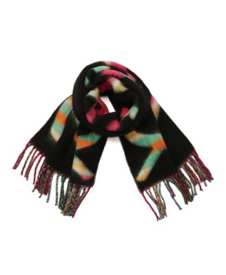 Plaid Script Logo Wrap Scarf