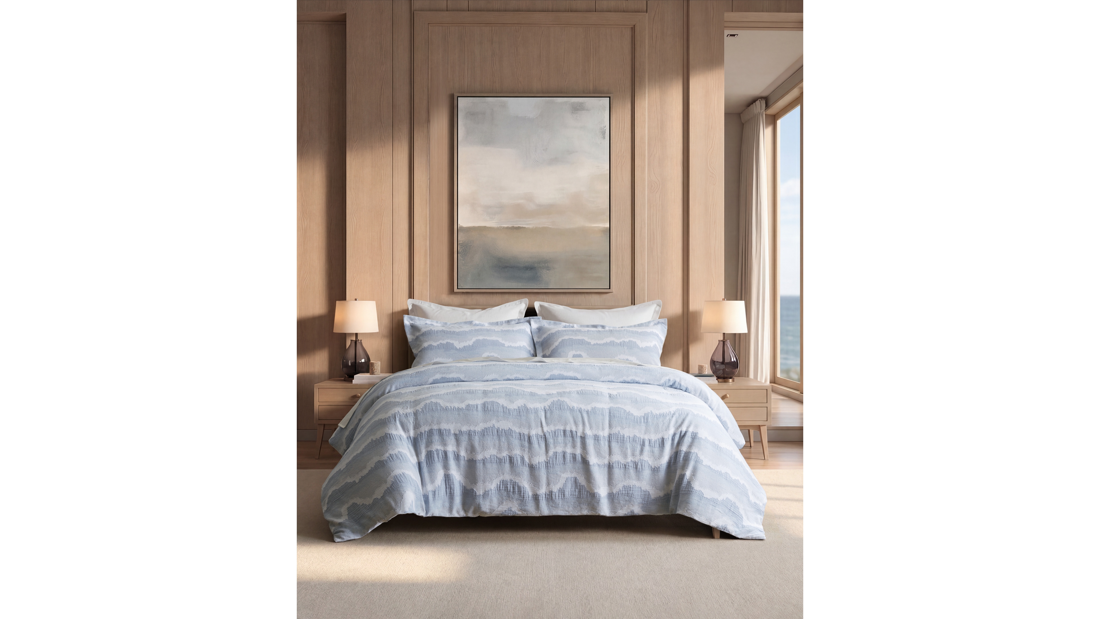 Harbor House Ocean Wave Cotton 3-Piece Duvet Cover Set, King