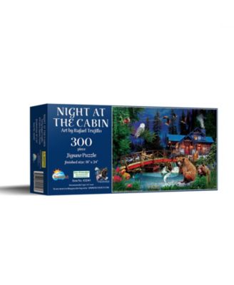 Night at the Cabin 300 Piece Jigsaw Puzzle, Ages 15+