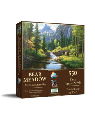 Bear Meadow Floral 550 Piece Jigsaw Puzzle, Ages 15+
