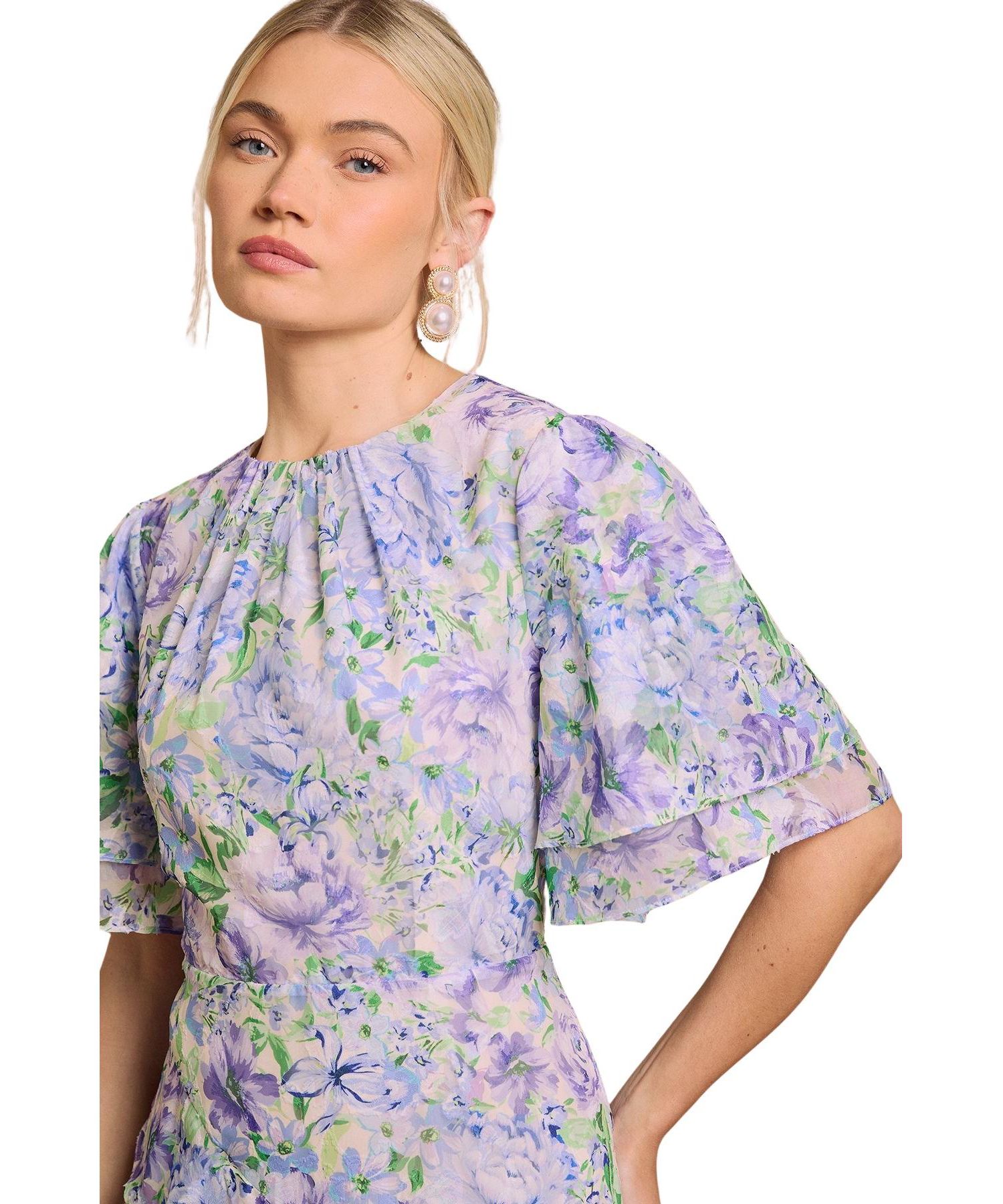 Women's Occasion Flora Jacquard Midi Dress
