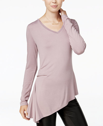 Bar III Asymmetrical V-Neck Top, Only at Macy's