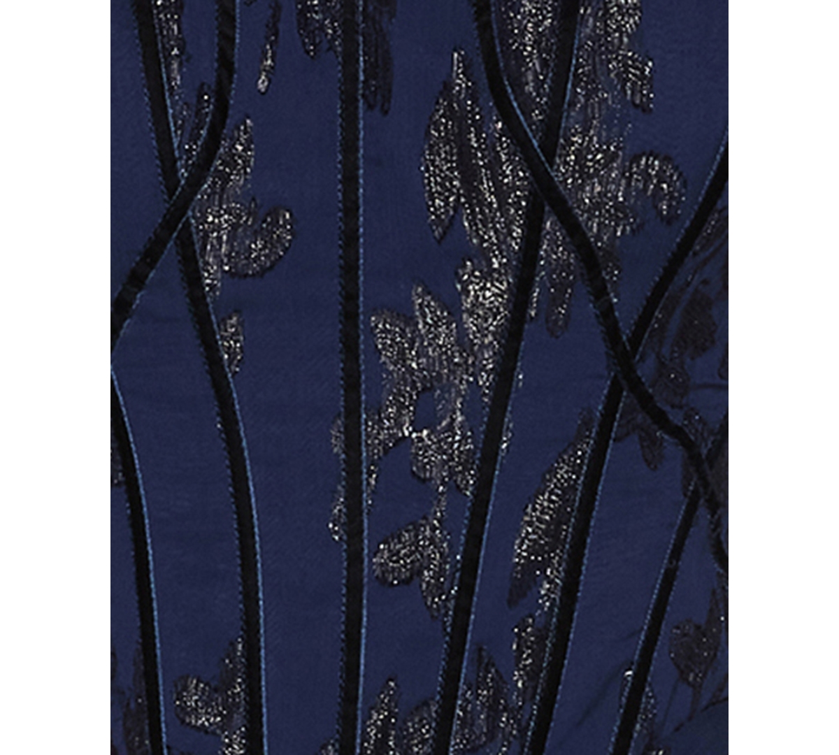 Alex & Sophia Juniors' Floral-Print Chiffon Jacquard Corset Bodice Gown