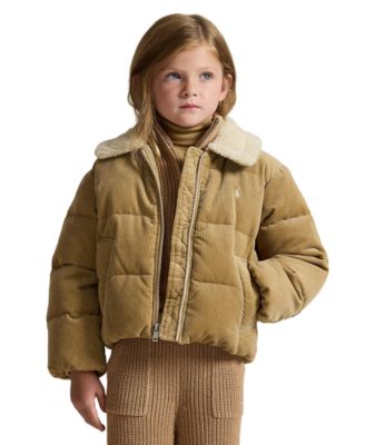 Girls' 2T-6X Cotton Corduroy Down Jacket