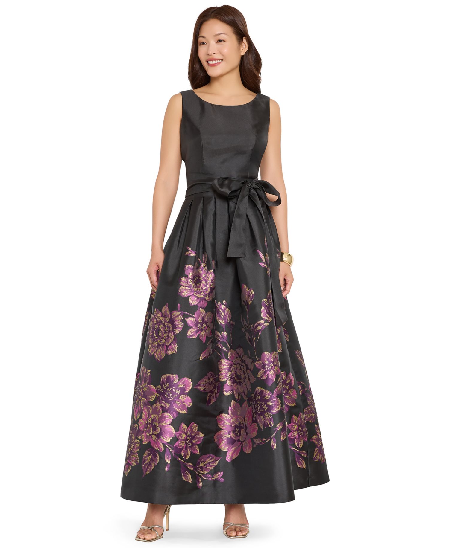Women's Floral Sleeveless Gown