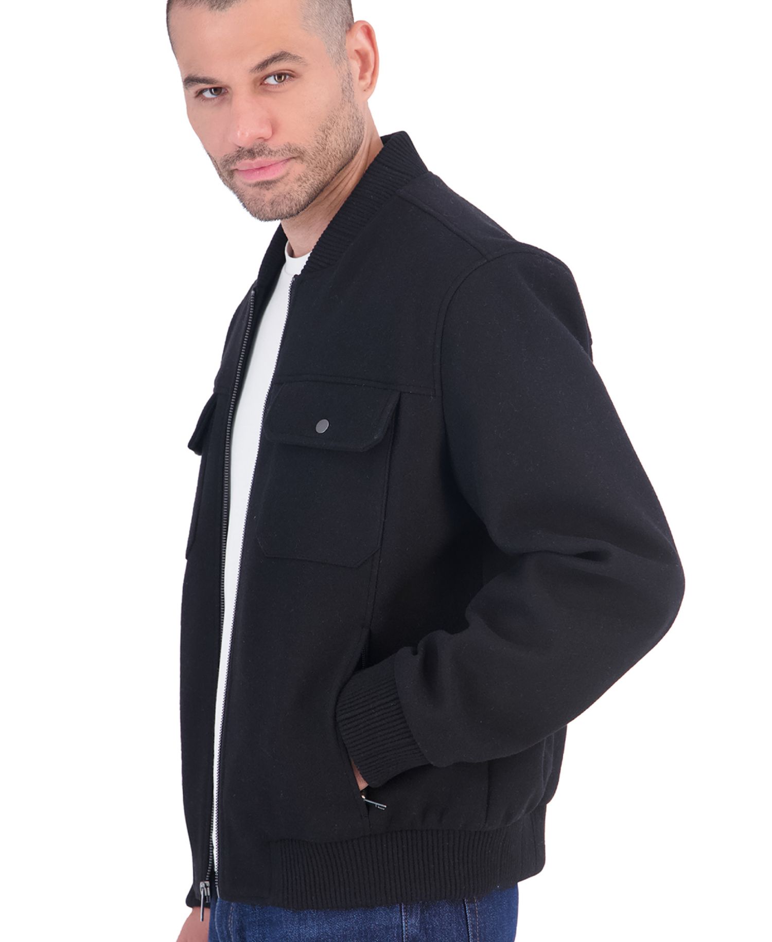 Men's Wool Bomber Jacket