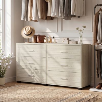 Set of 2 Wooden Dresser with 3-Drawers, Nightstand, TV Stand