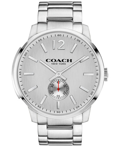 COACH Men's Bleecker Stainless Steel Bracelet Watch 46mm 14602077
