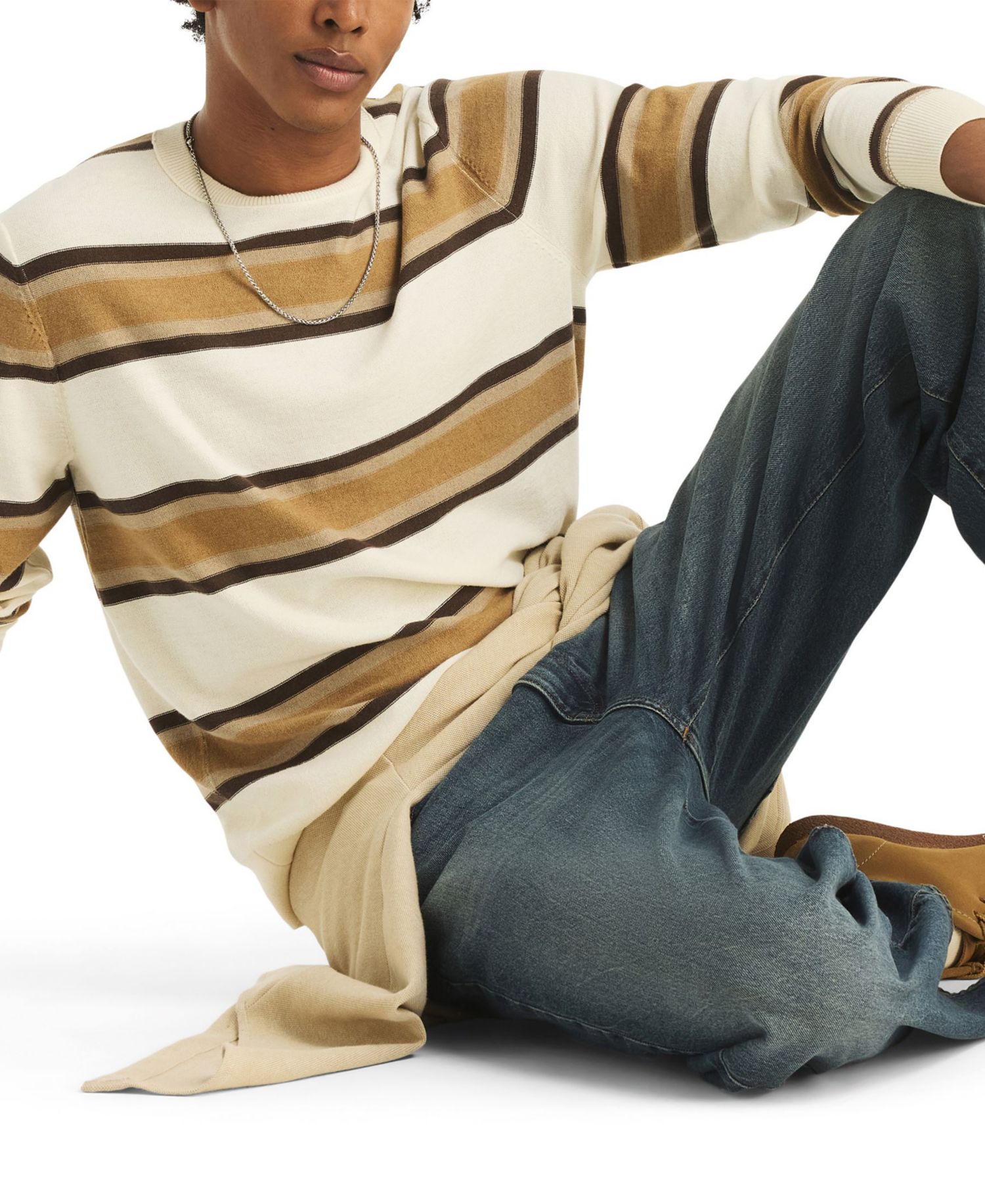 Men's Striped Crewneck Sweater