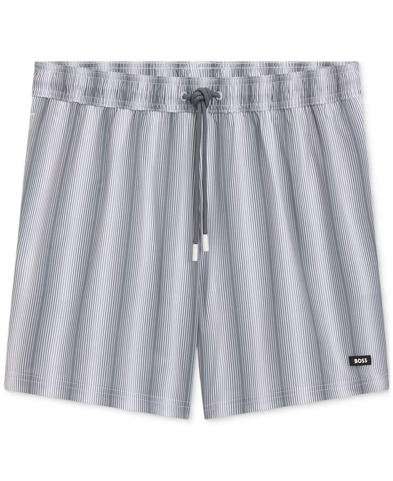 BOSS by Men's 5" Flounder Stripe Print Swim Trunks