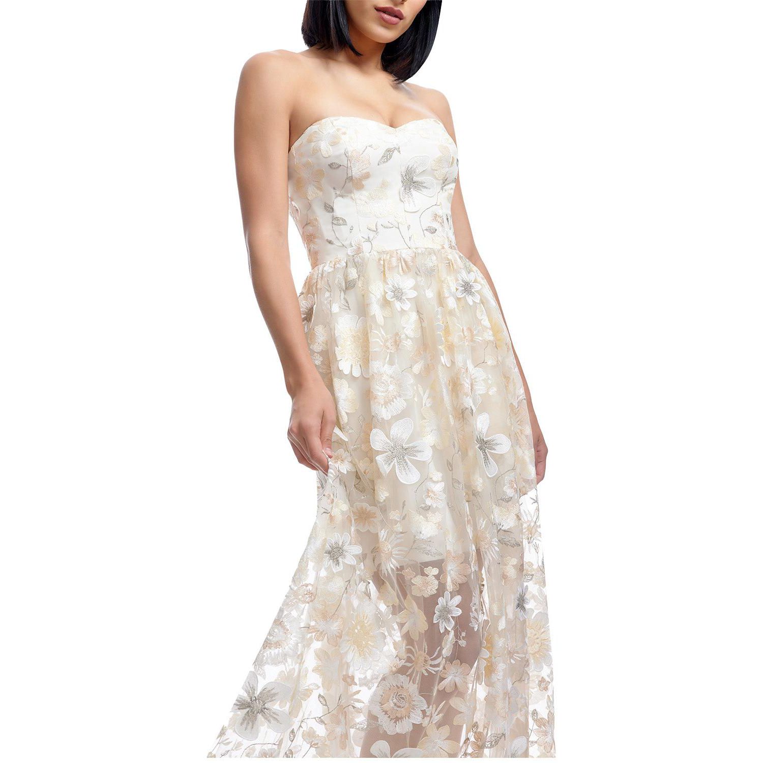 Women's Audrina Floral Strapless Gown