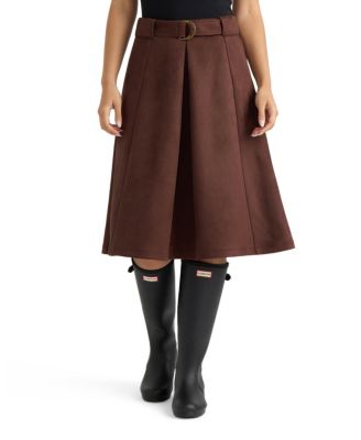 Women's Pull-On Midi A-Line Skirt
