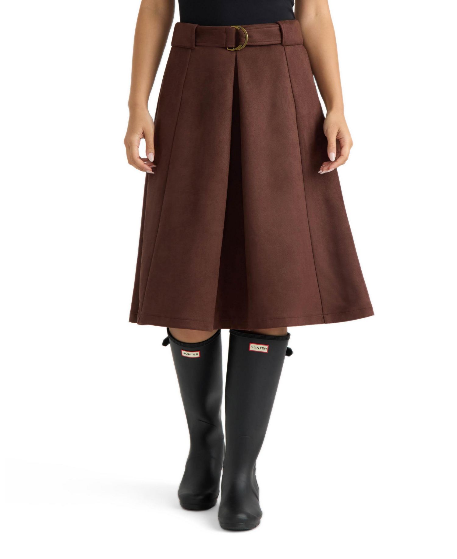 Women's Pull-On Midi A-Line Skirt
