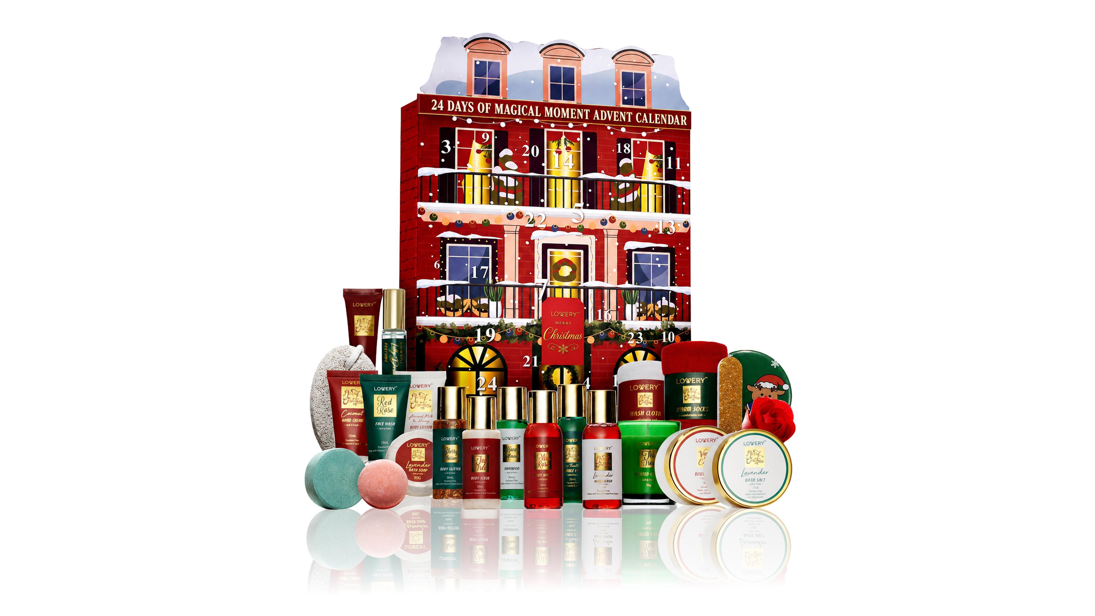 Lovery 2026 Limited Edition Advent Calender, Christmas Countdown Calender, 24pcs Beauty Bath and Body Care Gifts