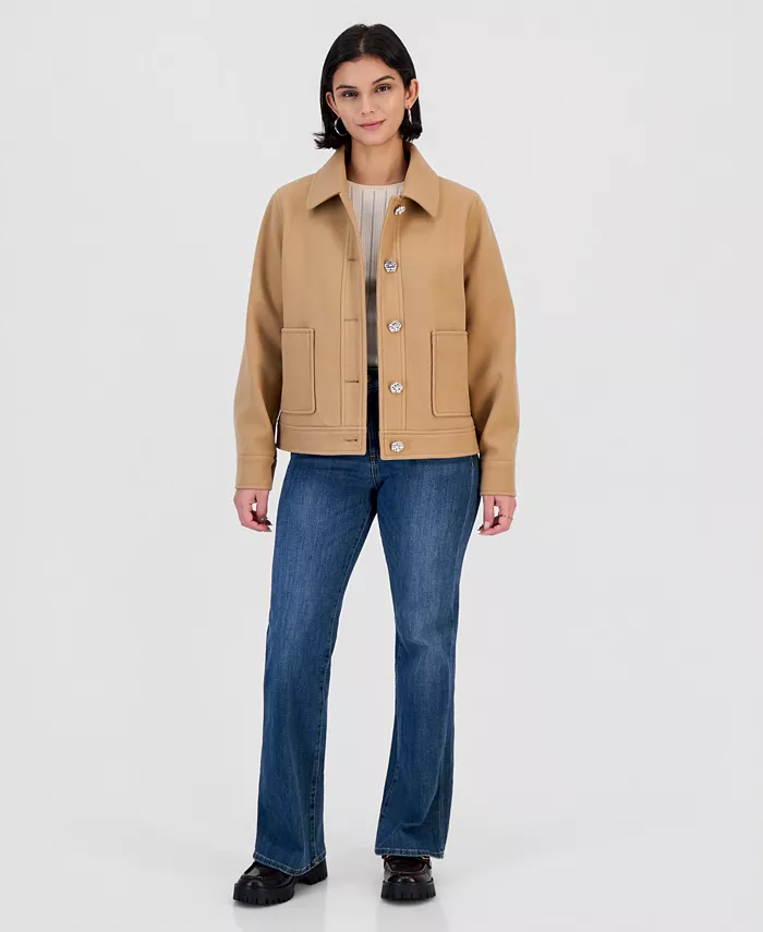 Women's Jewel Button Lady Work Jacket