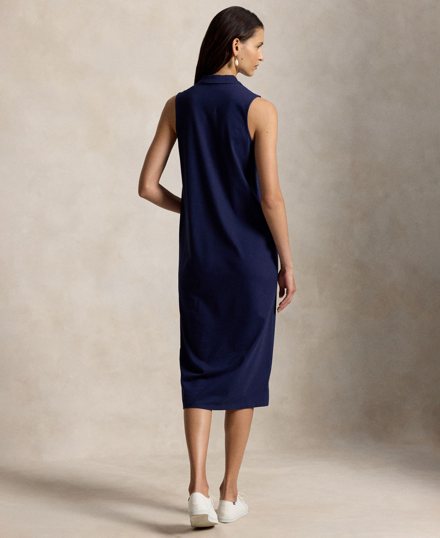 Women's Stretch-Cotton Sleeveless Polo Dress