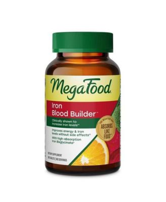 Blood Builder Iron Supplement for Women and Men with Vitamin C, B12 and Folic Acid, 180 Ct