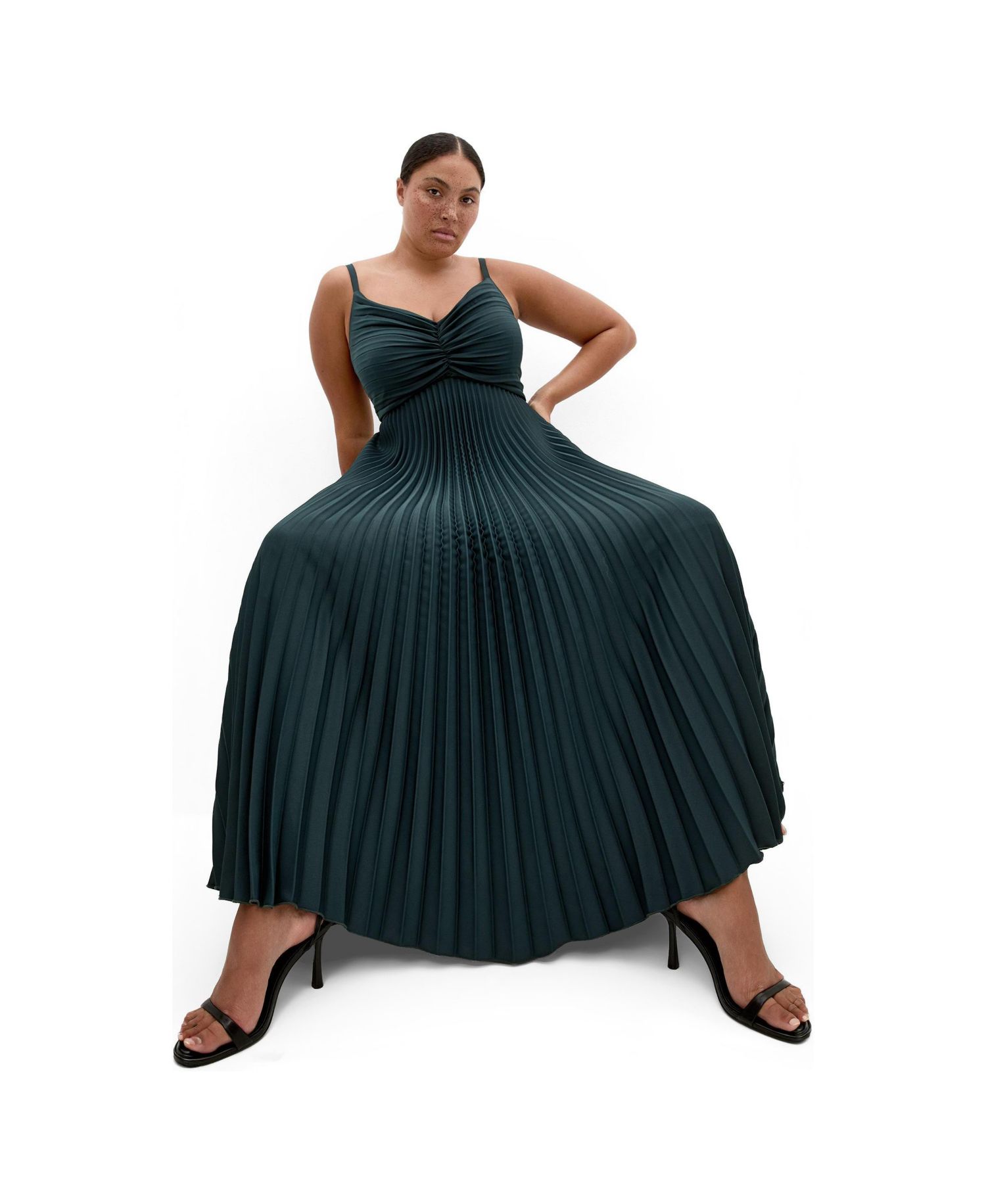 Plus Size Ariana Pleated Maxi Dress