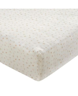 Signature 100% Organic Cotton Muslin Floral Fitted Crib Sheet