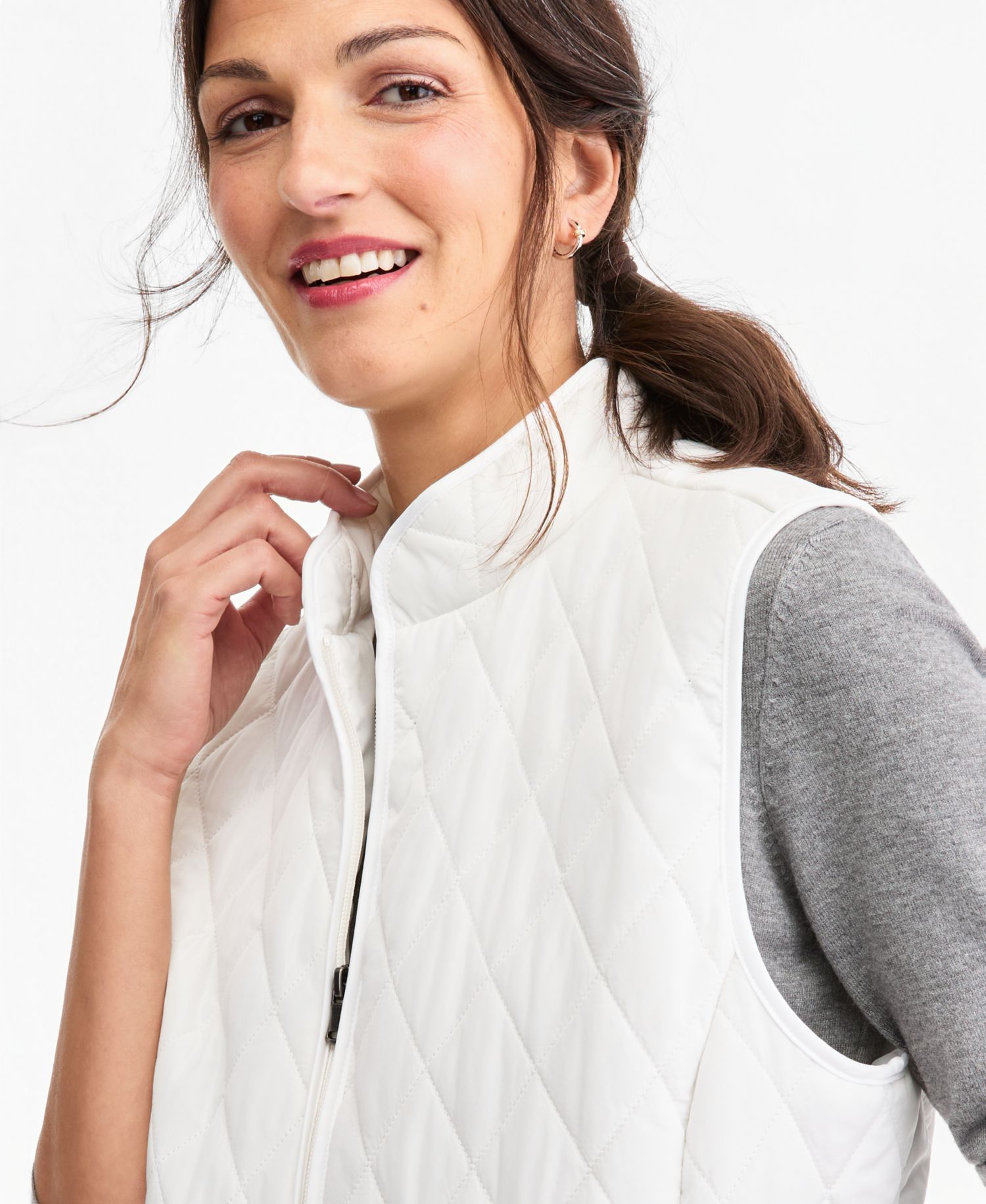 Women's Quilted Mock-Neck Vest