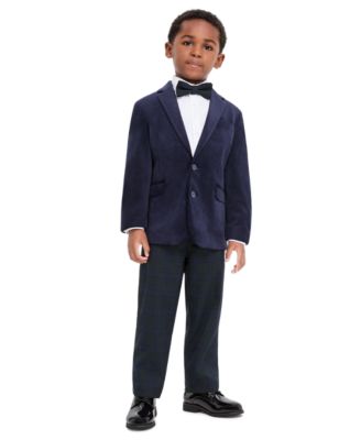 MICHAEL Boys' 4-7 Velvet Tailored-Fit Shirt and Pants, 2-Piece Set
