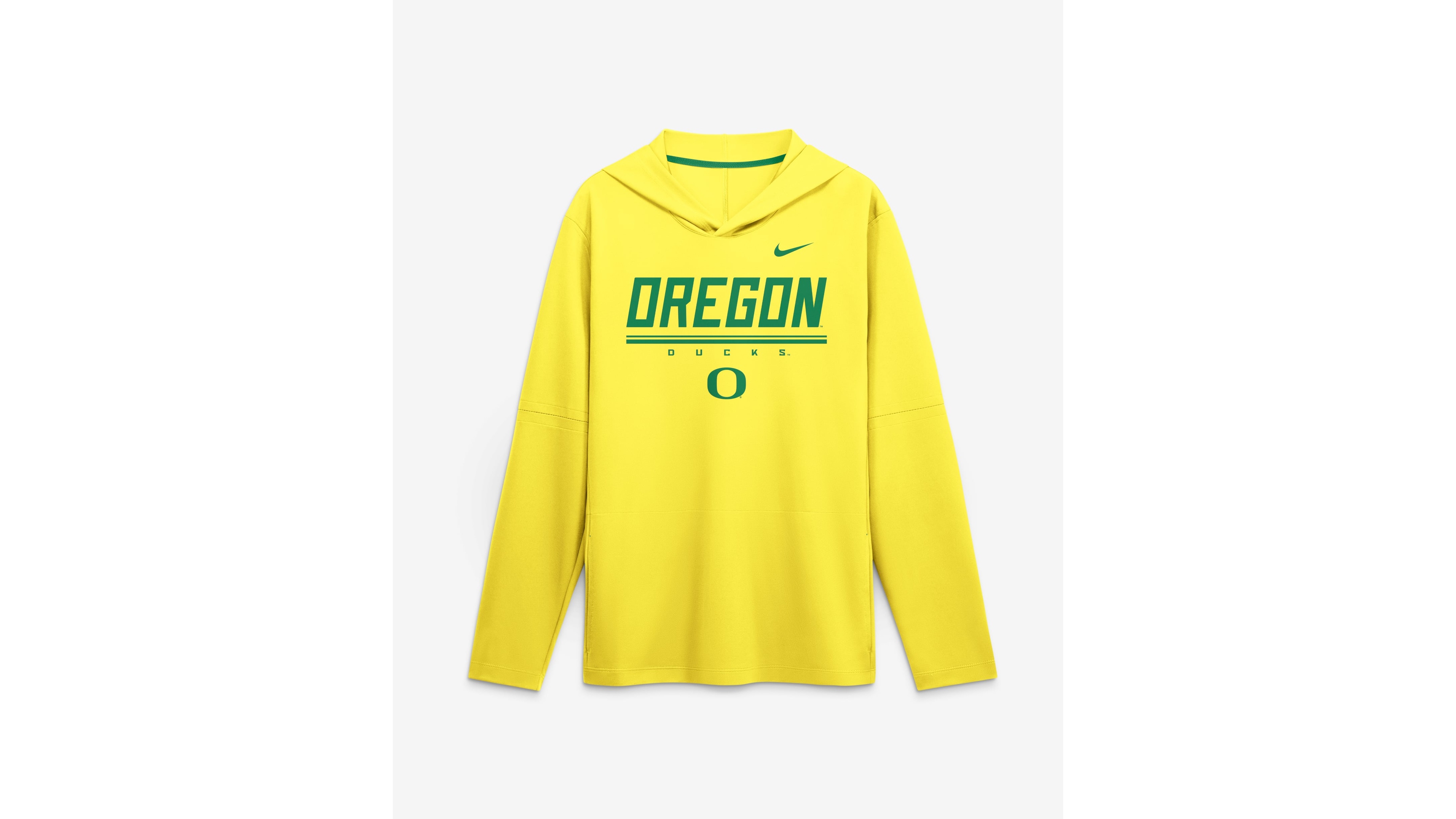 Nike Men's Oregon Ducks Sideline Removable-Sleeve Lightweight Hoodie