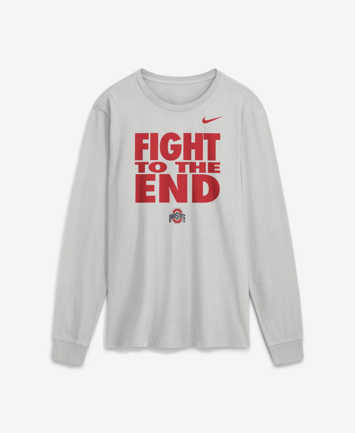 Men's Ohio State Sideline Slogan Long-Sleeve Crewneck T-Shirt