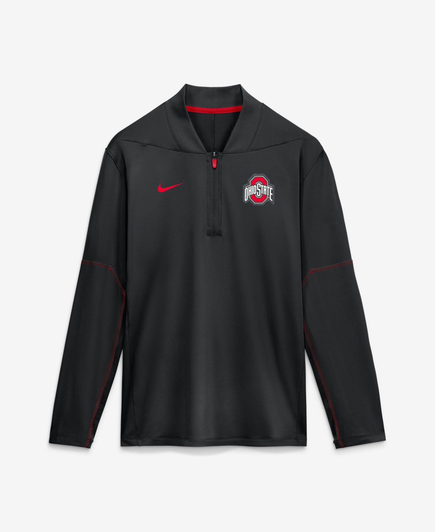 Men's Ohio State Buckeyes 2026 Sideline Midweight Long-Sleeve Half-Zip Pullover Sweatshirt