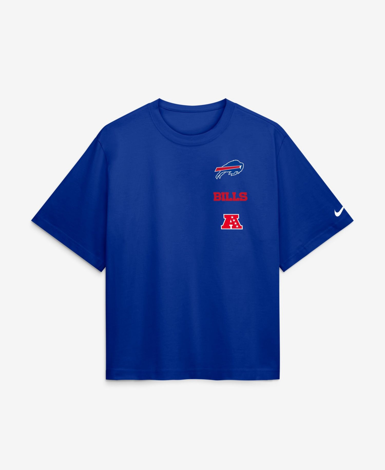Women's Buffalo Bills Primetime Premium Essential Loose-Fit Boxy Screen-Print Graphics T-Shirt