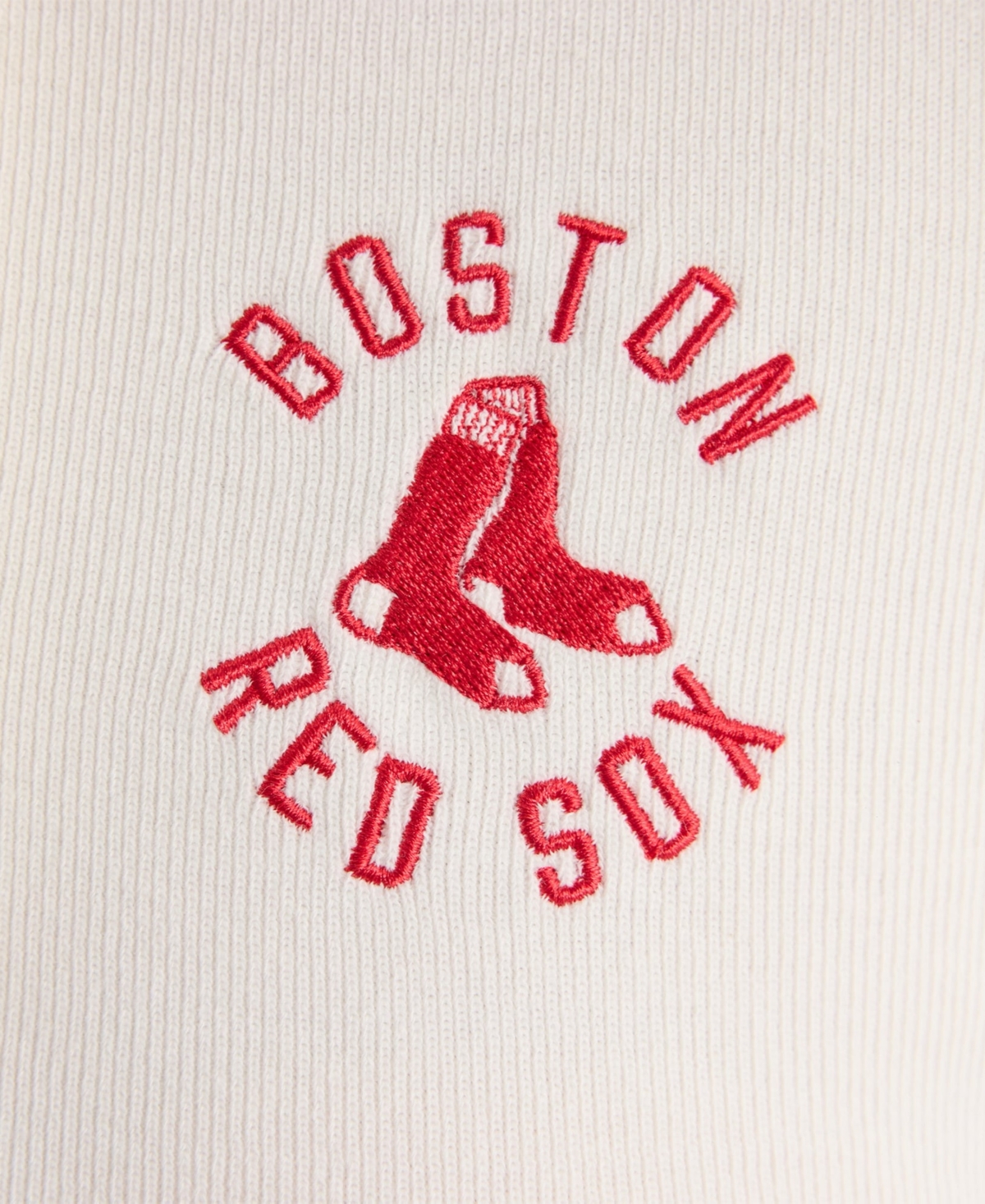 Fanatics Women's Boston Red Sox Iconic Ribbed Cropped Henley Tank Top