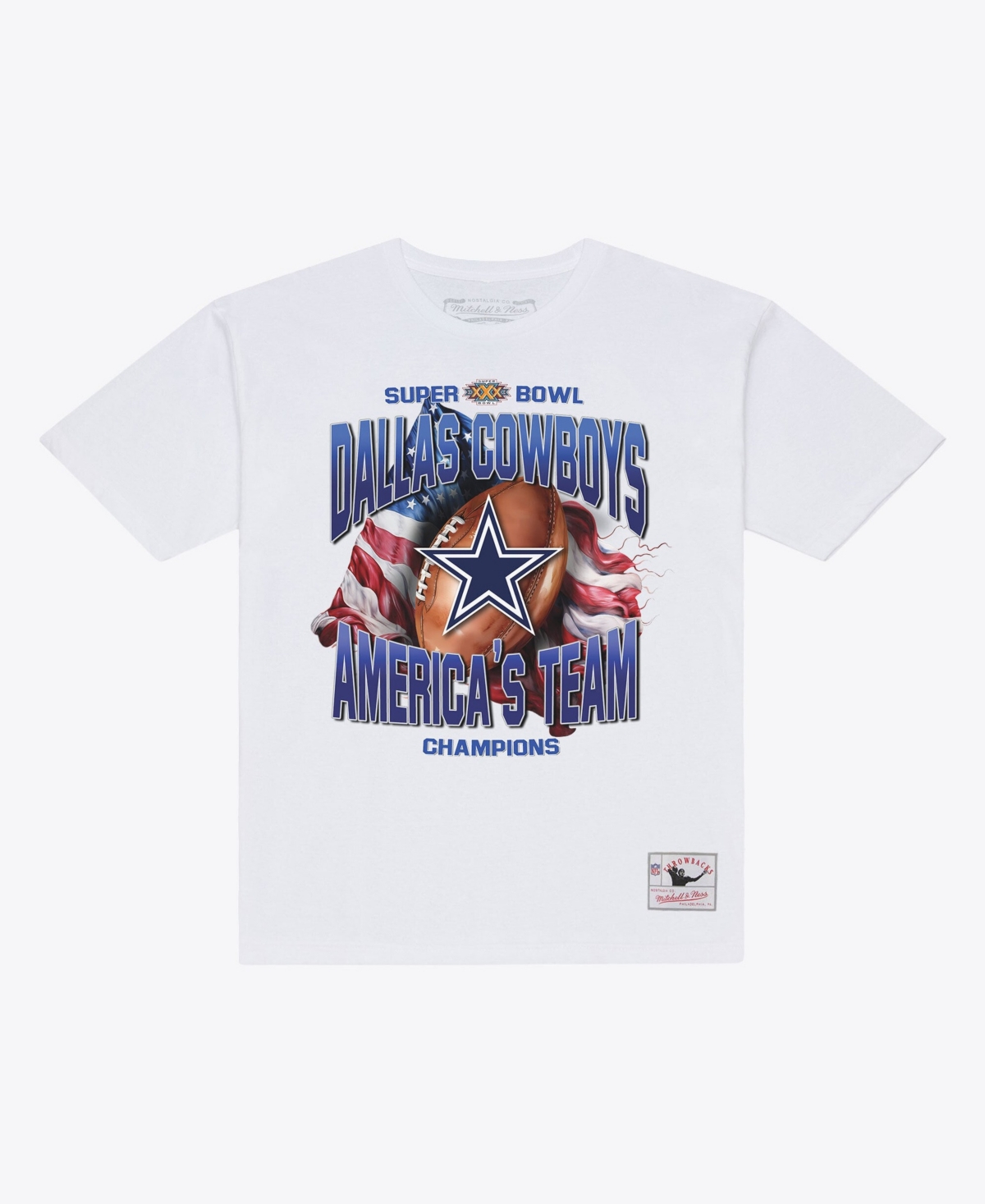 Mitchell & Ness Men's Dallas Cowboys America's Team Screen-Print Crewneck T-Shirt