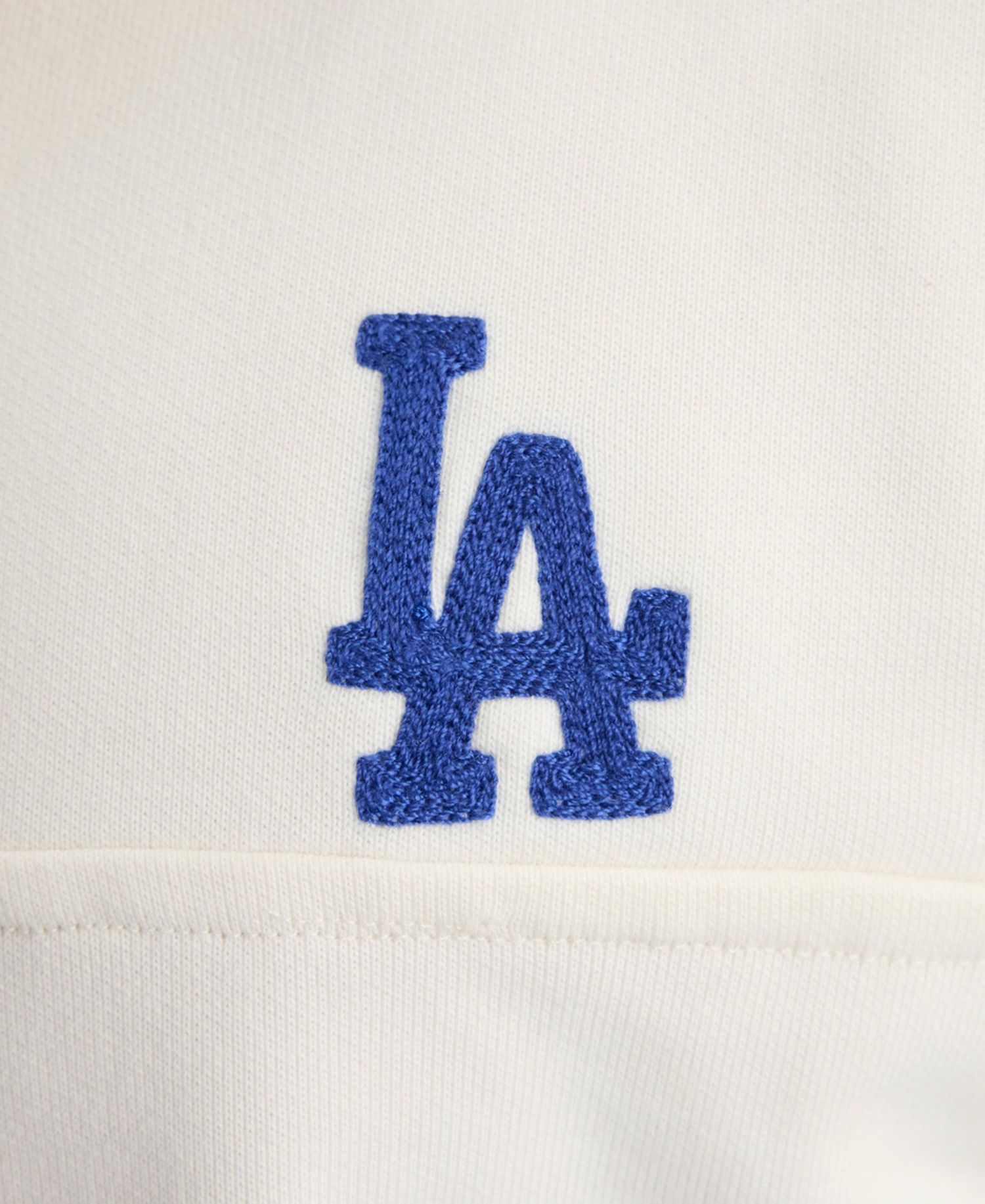 Men's Los Angeles Dodgers Iconic Mock Neck Pre-Season Terry Short Sleeve Pullover