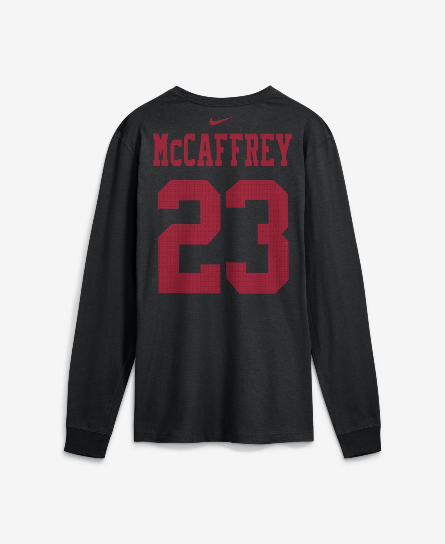 Мужская футболка Nike Christian McCaffrey San Francisco 49ers Name & Number Long Sleeve Crew Neck — фото 3