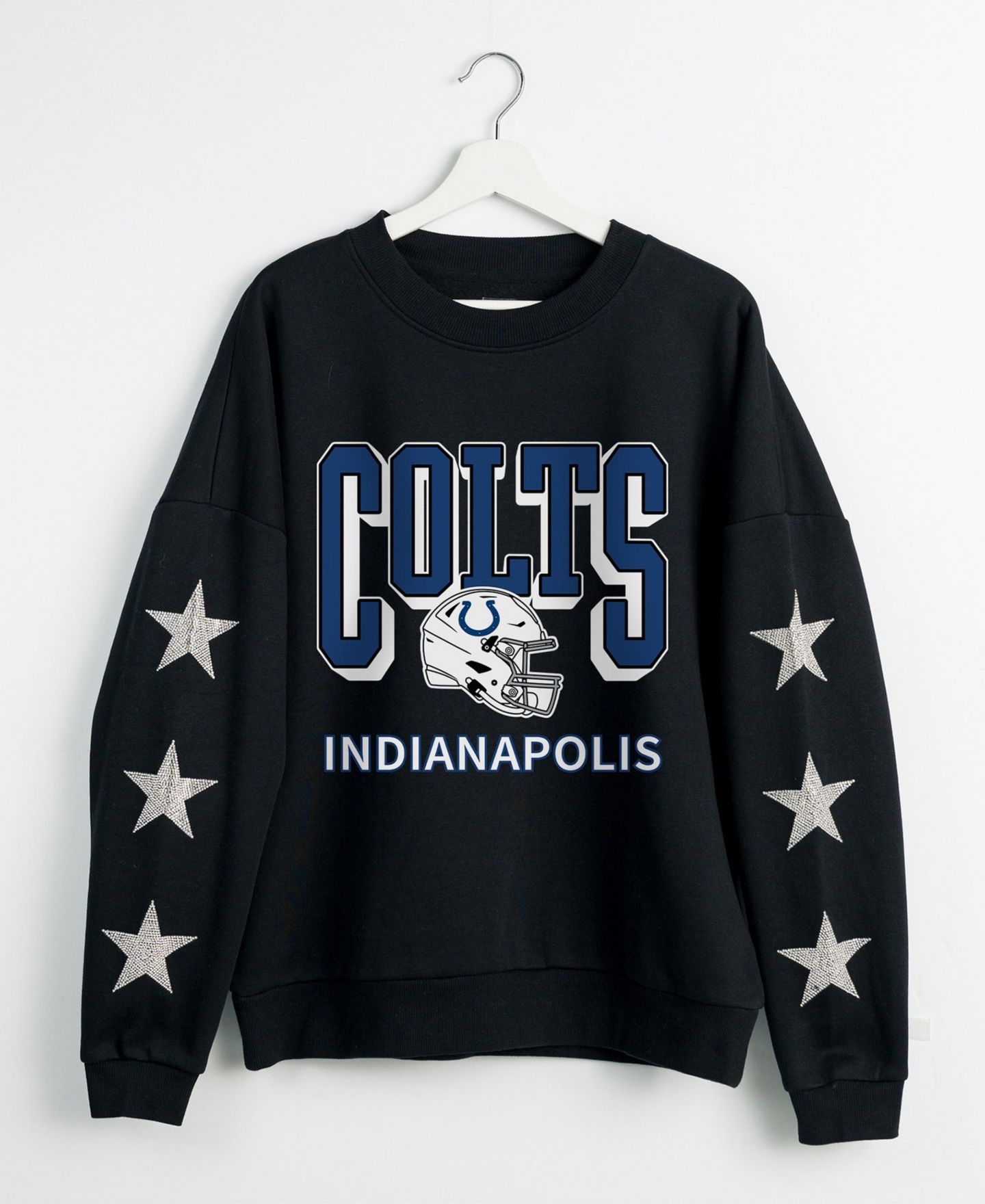 Женская толстовка Gameday Couture Indianapolis Colts Pure Victory Rhine Stud Star-Sleeve Long-Sleeve Pullover — фото 2