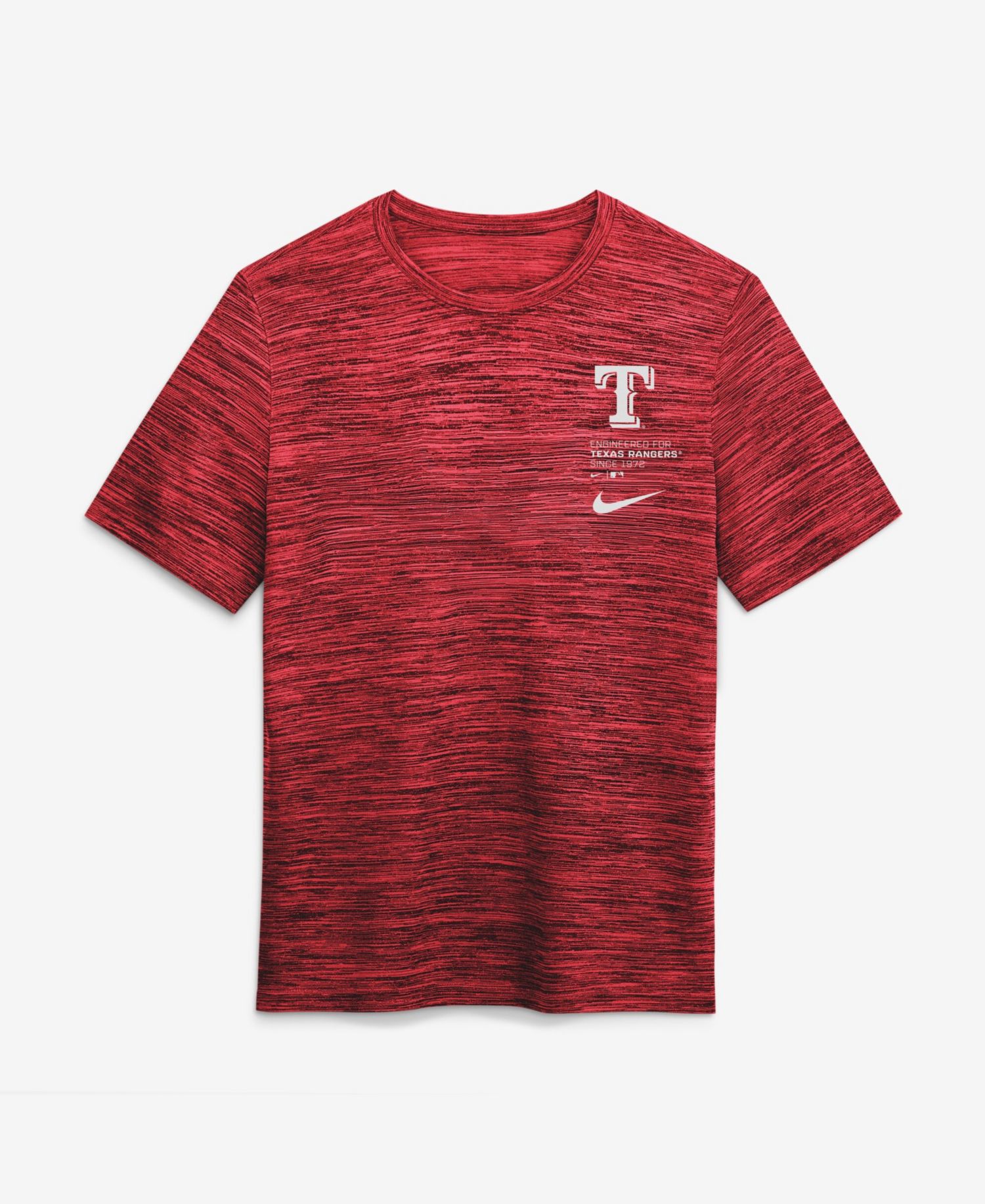 Men's Texas Rangers Velocity Cross-Dyed Pattern T-Shirt