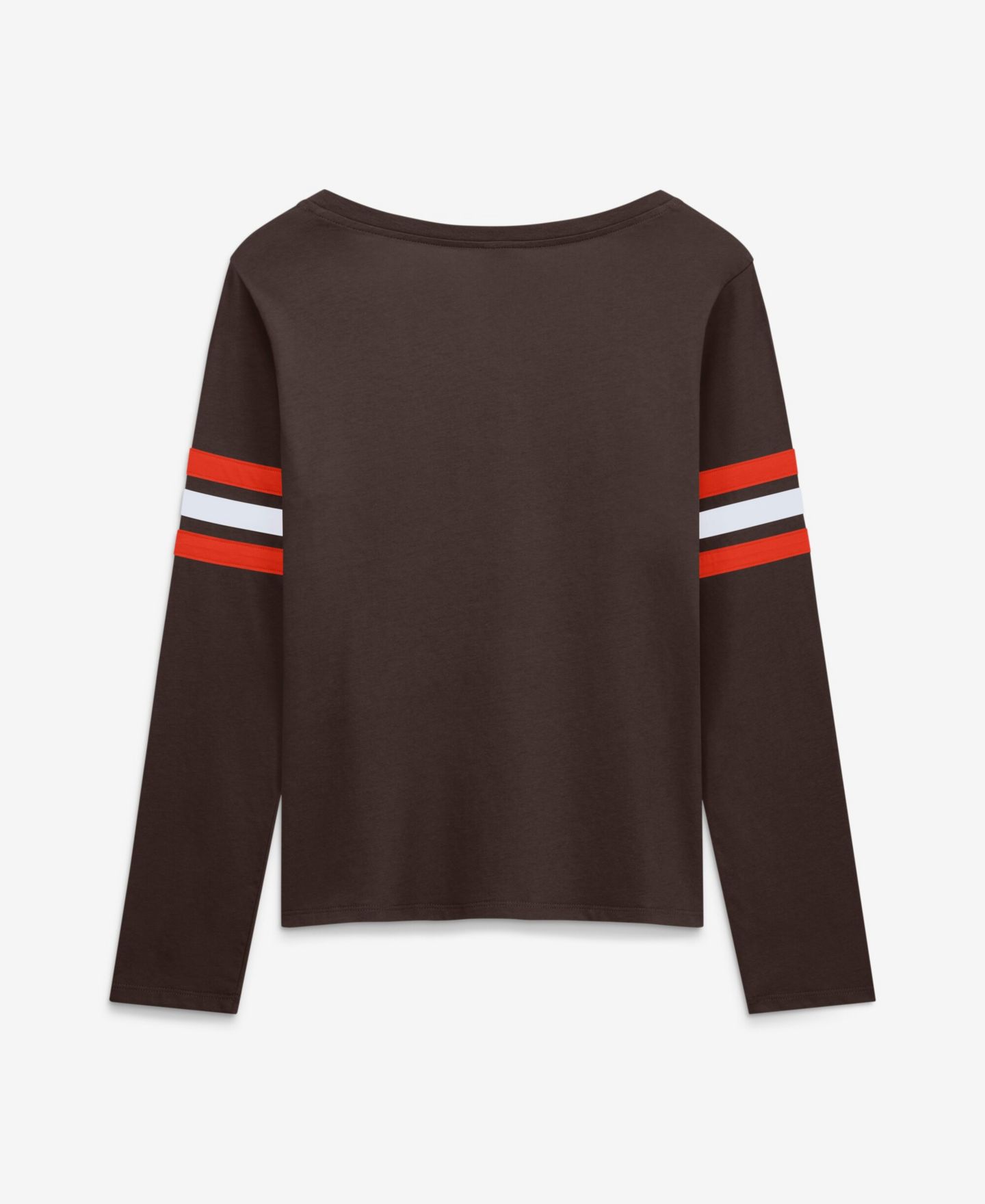 Женская футболка Fanatics Cleveland Browns Team First Coverage Scheme Long-Sleeve Lace-Up Neckline — фото 2