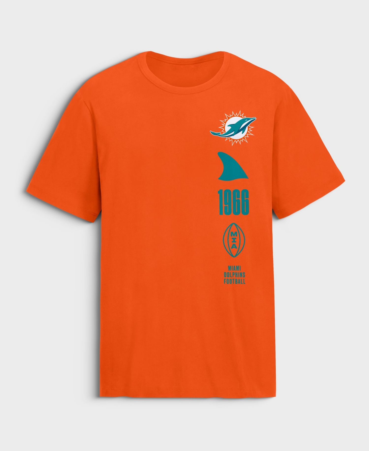 Men's Miami Dolphins Breaking Tackles Screen-Printed Classic-Fit T-Shirt