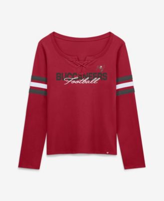 Women's Tampa Bay Buccaneers Team First Coverage Scheme Lace-Up Long-Sleeve T-Shirt
