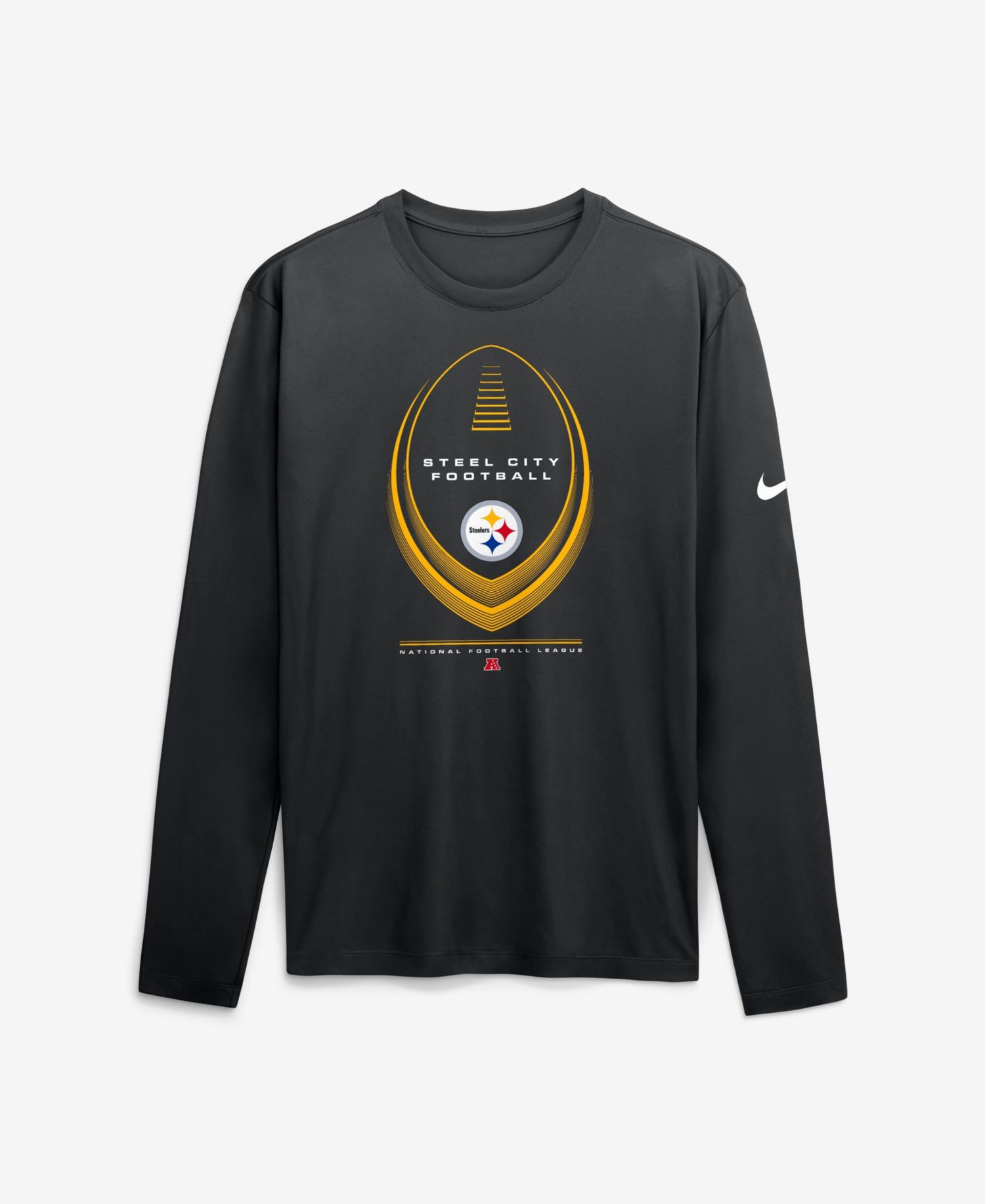 Men's Pittsburgh Steelers Legend Icon Long-Sleeve Crewneck T-Shirt
