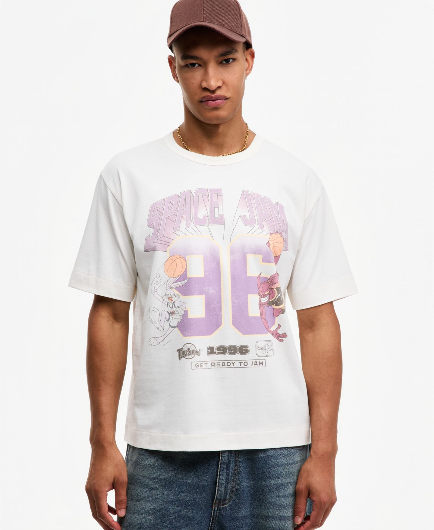 Мужская футболка Mode of One Space Jam Graphic Relaxed-Fit, цвет: Натуральный — фото 1