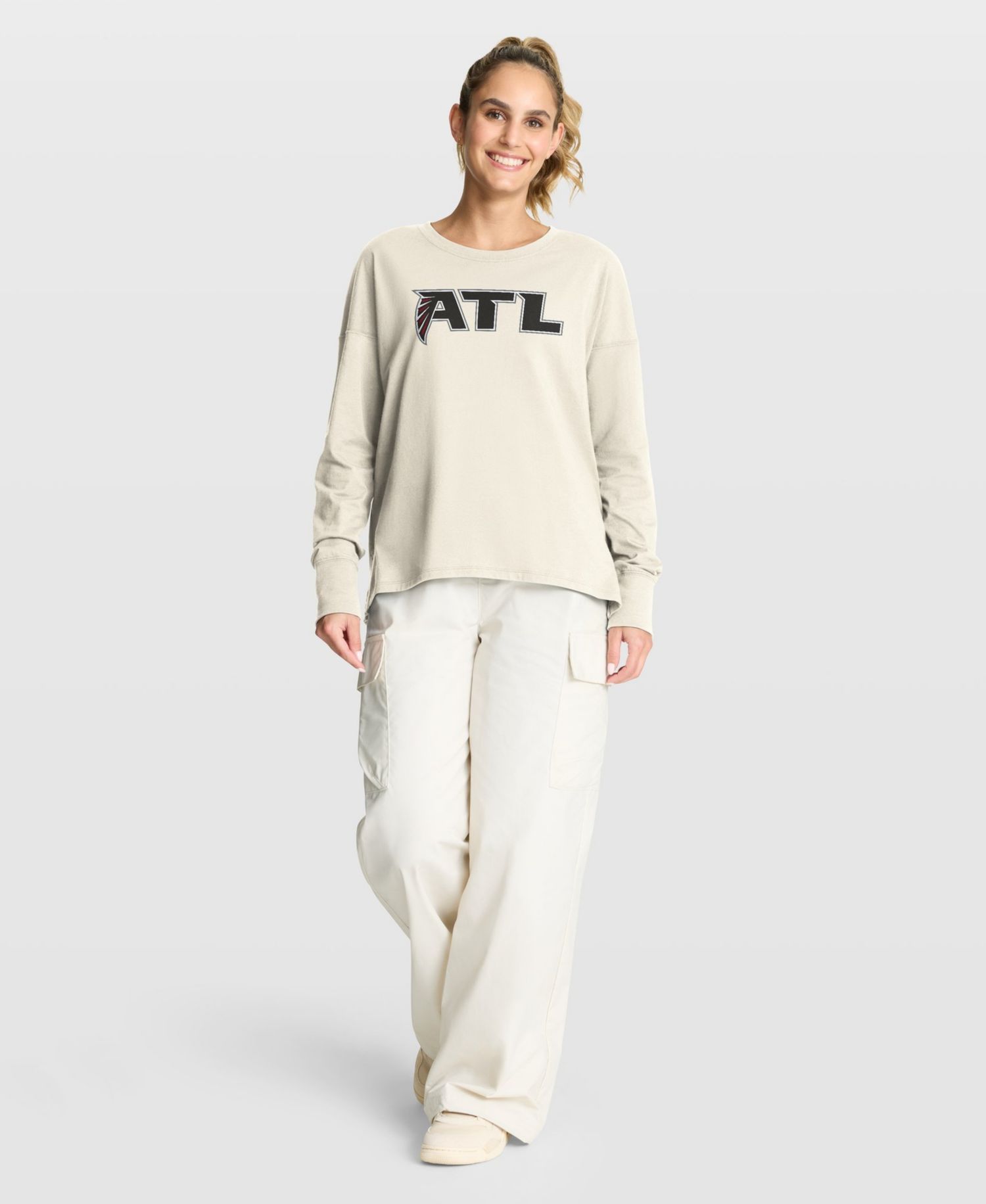Women's Atlanta Falcons Dove Legacy Long-Sleeve Relaxed-Fit T-Shirt
