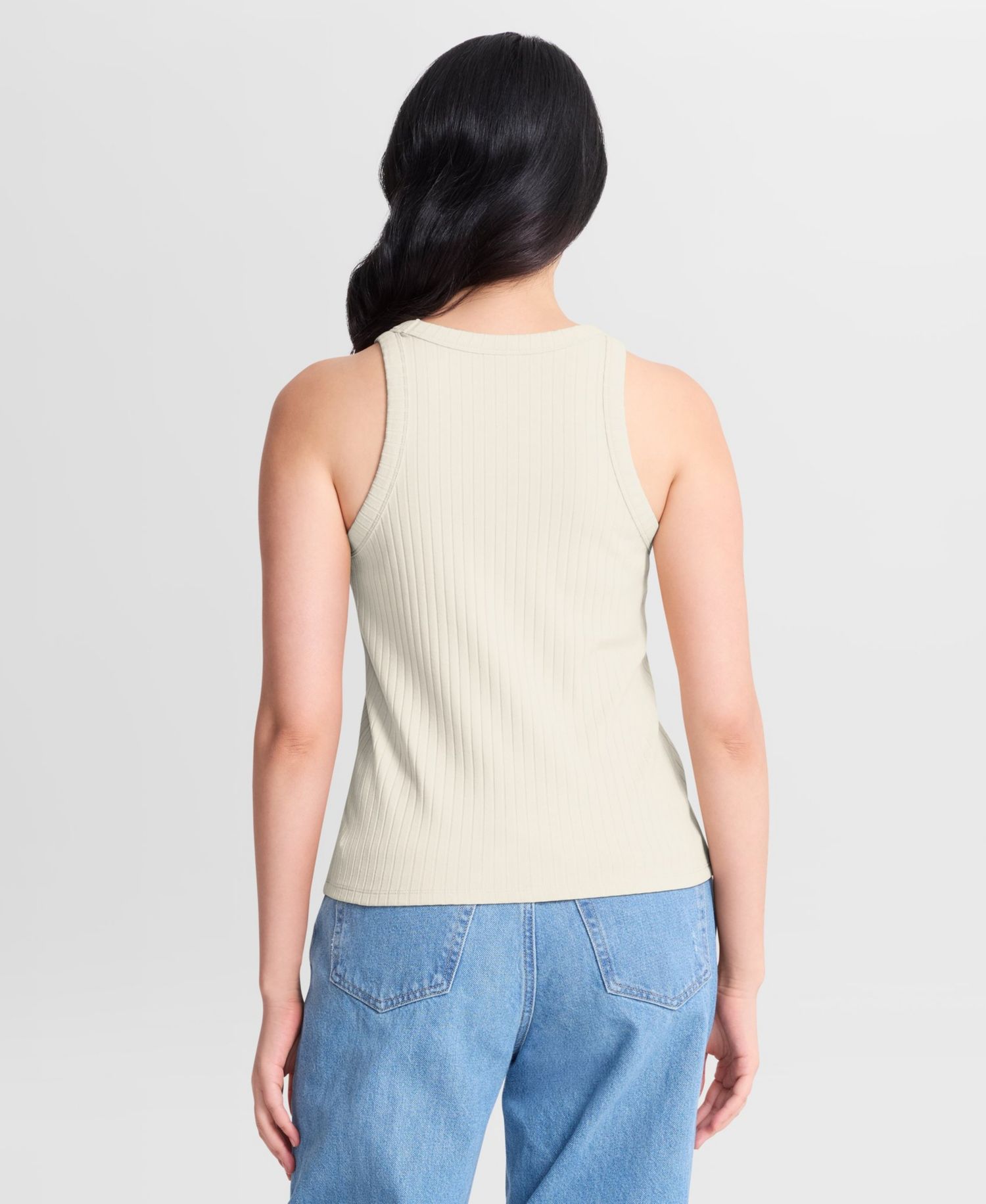 Women's Las Vegas Raiders Star Play Ribbed Crewneck Tank Top
