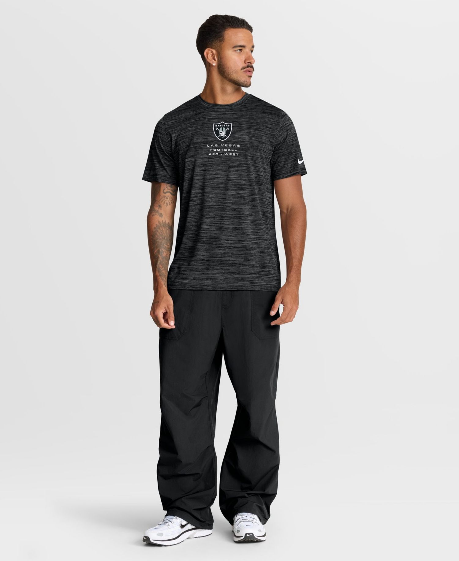 Men's Las Vegas Raiders Velocity Ball Carrier Cross-Dyed T-Shirt