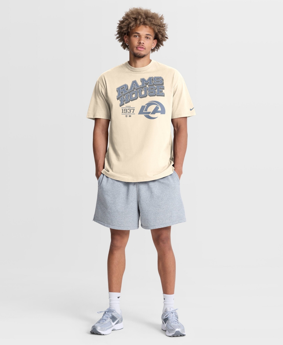 Nike Men's Los Angeles Rams Vintage Relaxed-Fit Blown Away Max90 T-Shirt