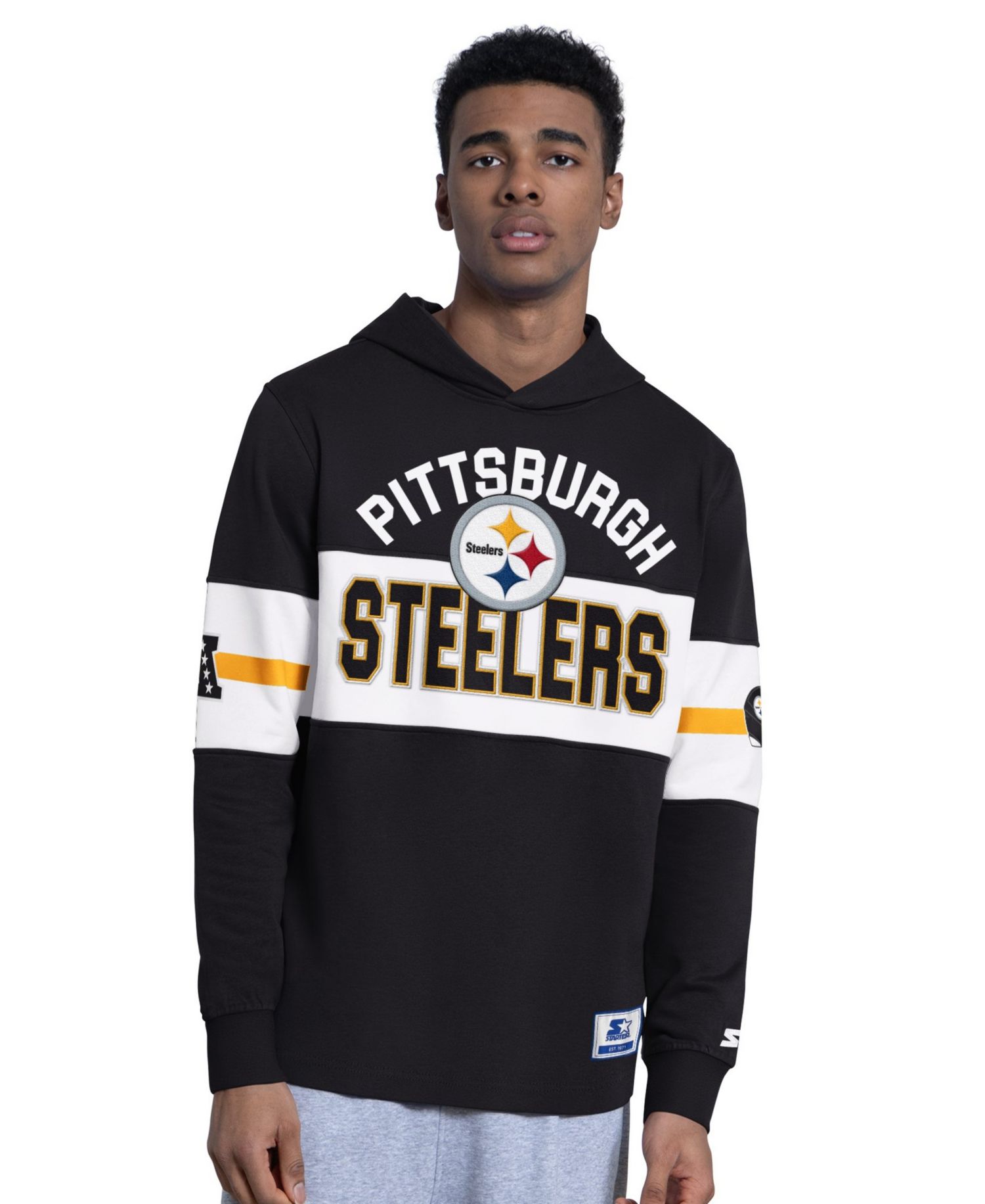 Men's Pittsburgh Steelers Fullback Graphic Pullover Jersey Hoodie