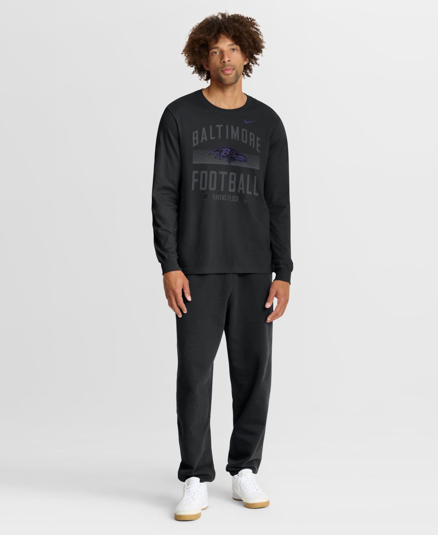 Men's Baltimore Ravens Always Prepared Essential Cotton Long-Sleeve T-Shirt